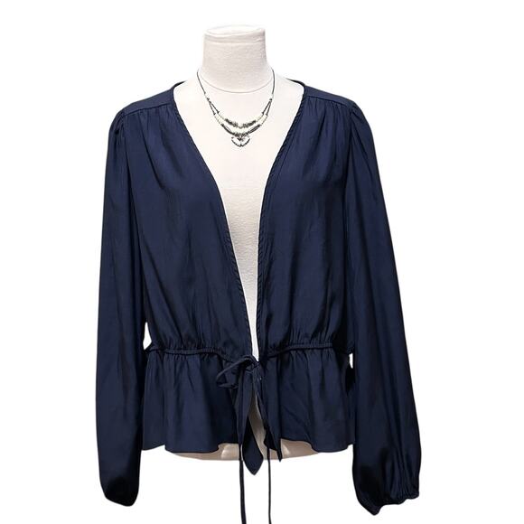 Shein Curves Navy Blue Peplum Cover Jacket, Size 4XL - Picture 1 of 9